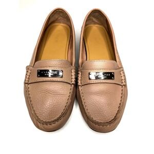 Coach Fredrica Loafers Women's Size 7.5B Rose Pink Leather Slip On Driving Shoes